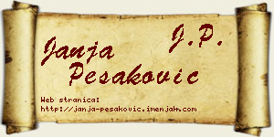 Janja Pešaković vizit kartica